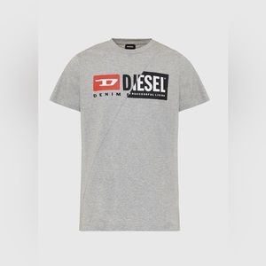 Diesel Men’s T-Diego Cuty Short Sleeve T Shirt Grey color Size XL NWT
